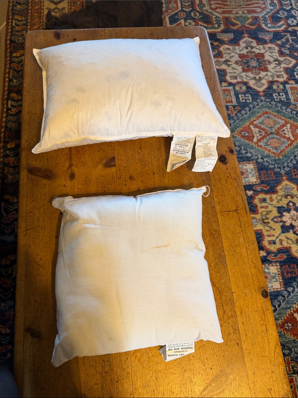 Pottery Barn Cream White Throw Pillow Inserts - Set of 2